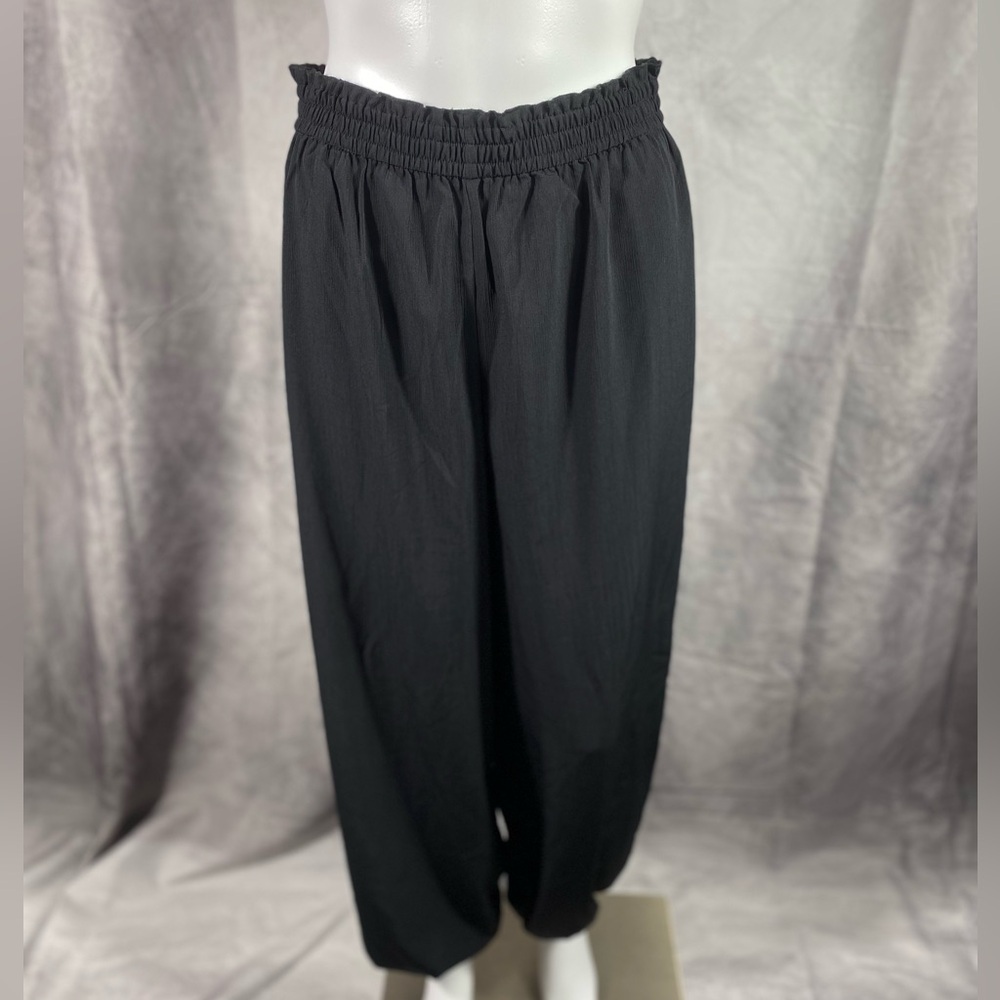 DONATED ASOS Design black baggy light weight elastic waist pants